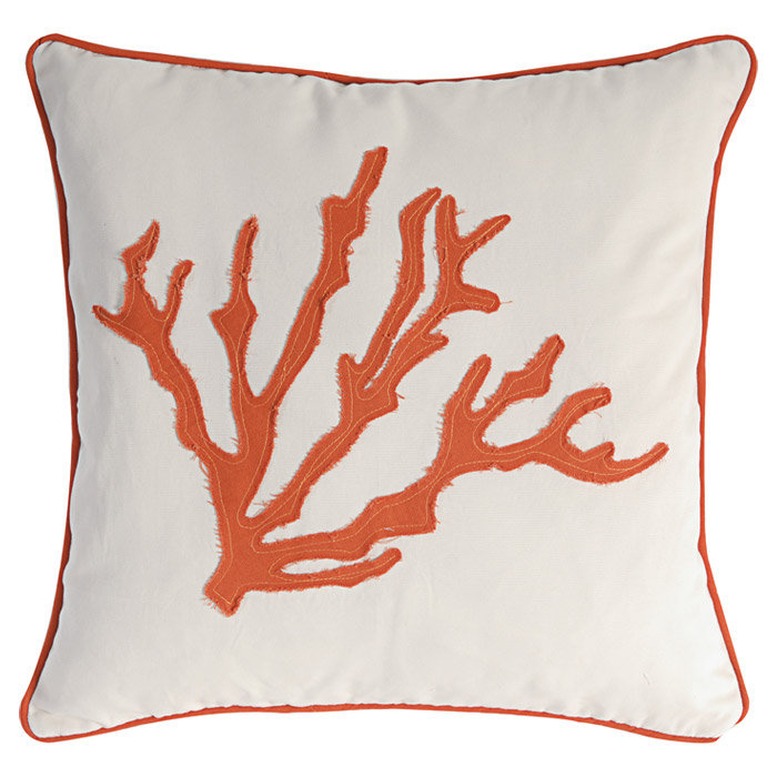 A&B Home Coral Throw Pillow in Orange Wayfair